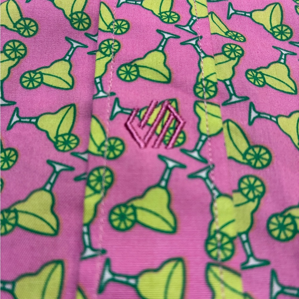 Johnston & Murphy Button Down Shirt, Short Sleeve, Margarita Pattern, Size XXL - Picture 8 of 10